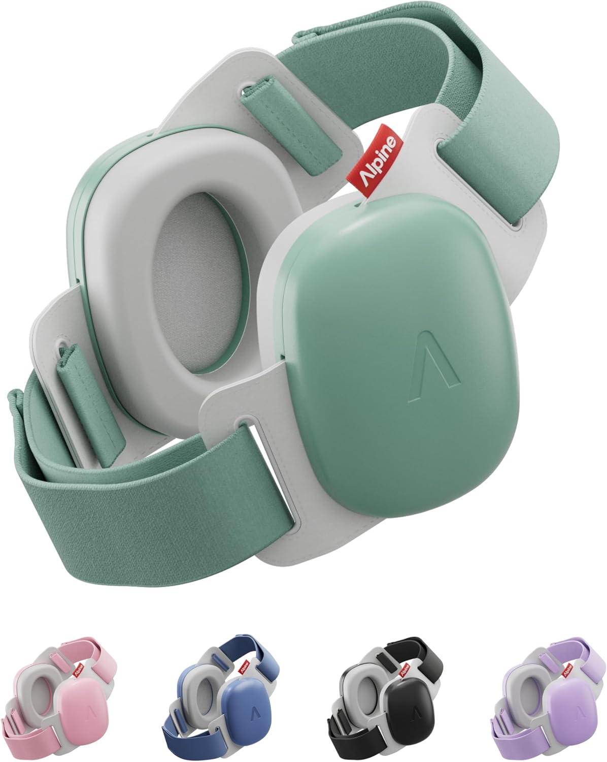 Alpine Muffy Baby Confort – Casque Anti Bruit Bebe, Certifiée CE, Bandeau Unique Pour Un Ajustement Sûr & Confortable, Protection Auditive pour Enfants Jusqu’à 4 Ans, Réduction Du Son De 24 dB, Vert