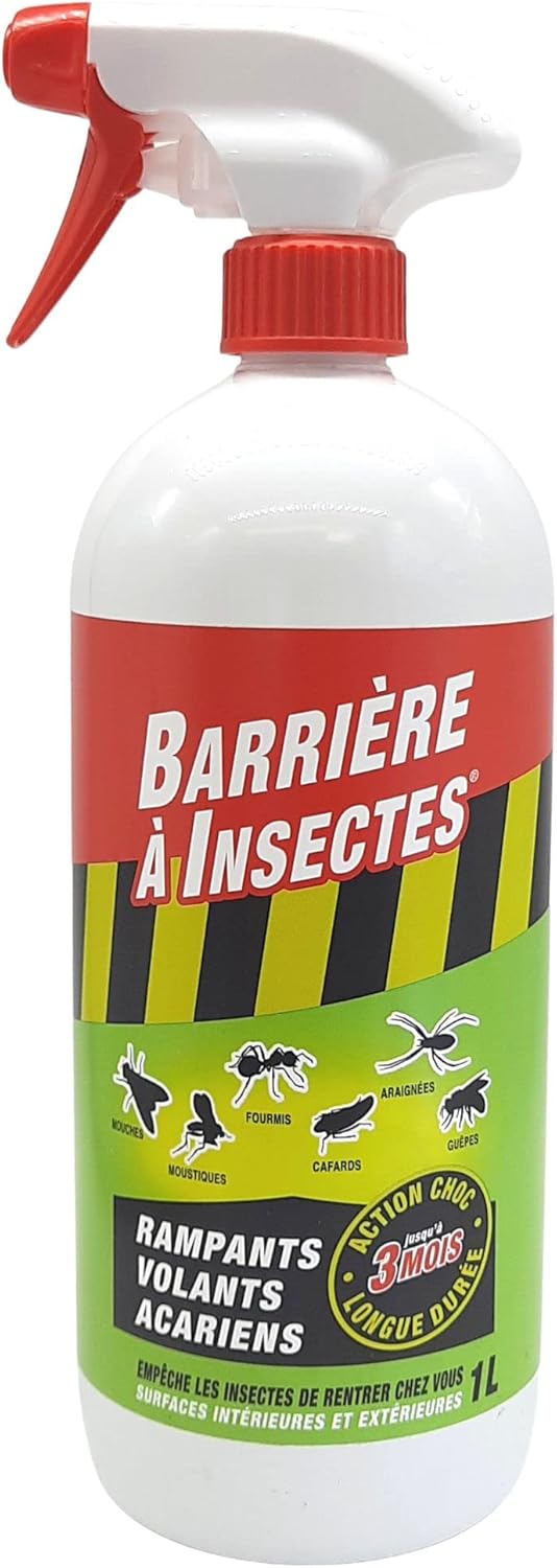 BARRIERE A INSECTES Vaporisateur contre les Insectes Rampants, Volants, Acariens, Prêt à l'emploi, 1 L, BARSEC1000N