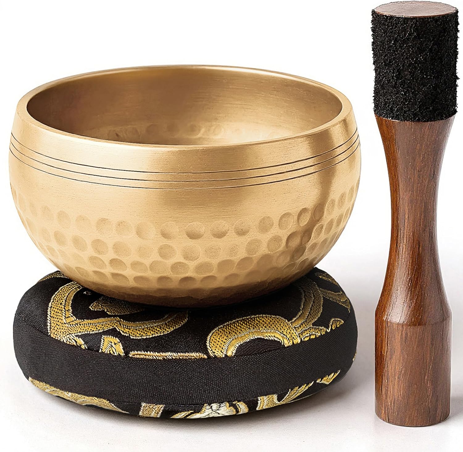 Bol Chantant Tibétain Silent Mind – Anti-stress Authentique, Facile à Utiliser, Sonorité Apaisante, Fabriqué à la Main dans l’Himalaya, Parfait comme Idée Cadeau pour la Sophrologie et la Méditation