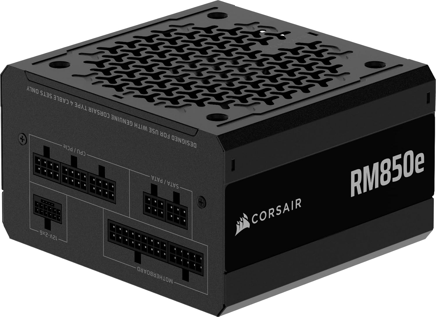 CORSAIR RM850e (2025) Alimentation ATX entièrement modulaire et silencieuse avec câble 12V-2x6 - Compatible ATX 3.1 et PCIe 5.1, efficacité Cybenetics Gold, condensateurs évalués à 105°C - Noir