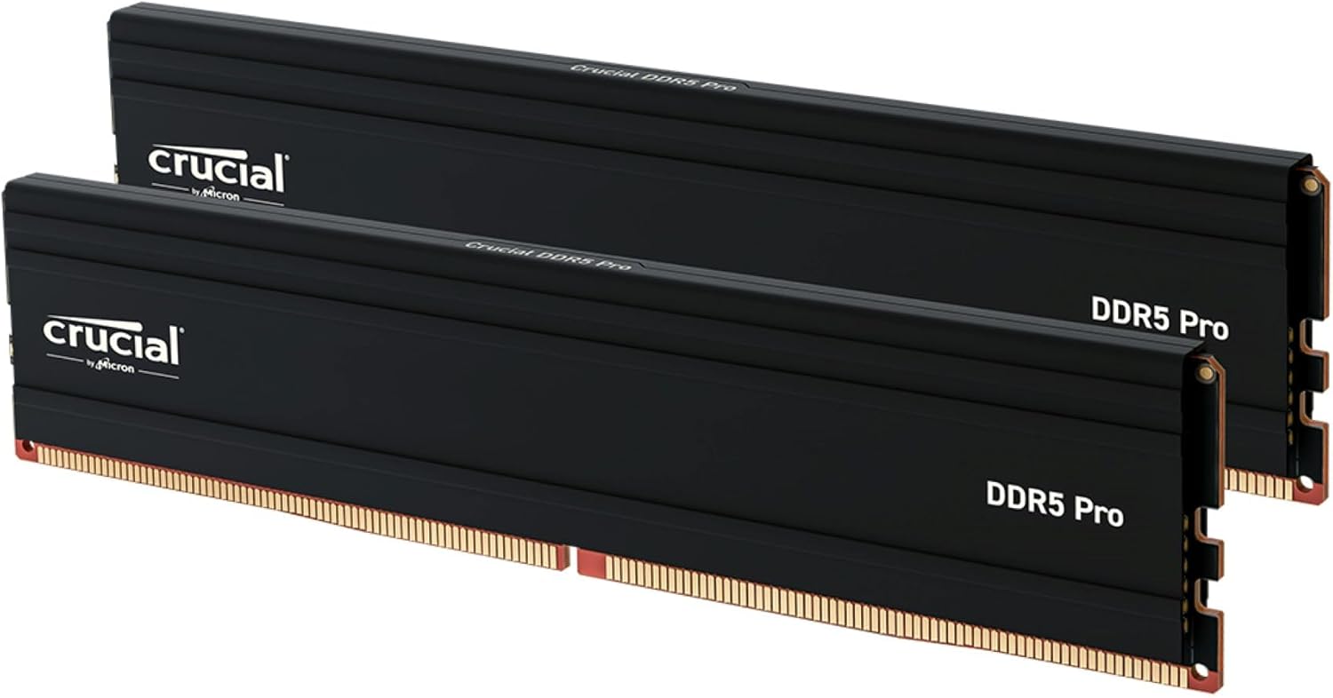 Crucial Pro RAM 96Go Kit (2x48Go) DDR5 5600MHz, Intel XMP 3.0 / AMD Expo, PC Mémoire - CP2K48G56C46U5