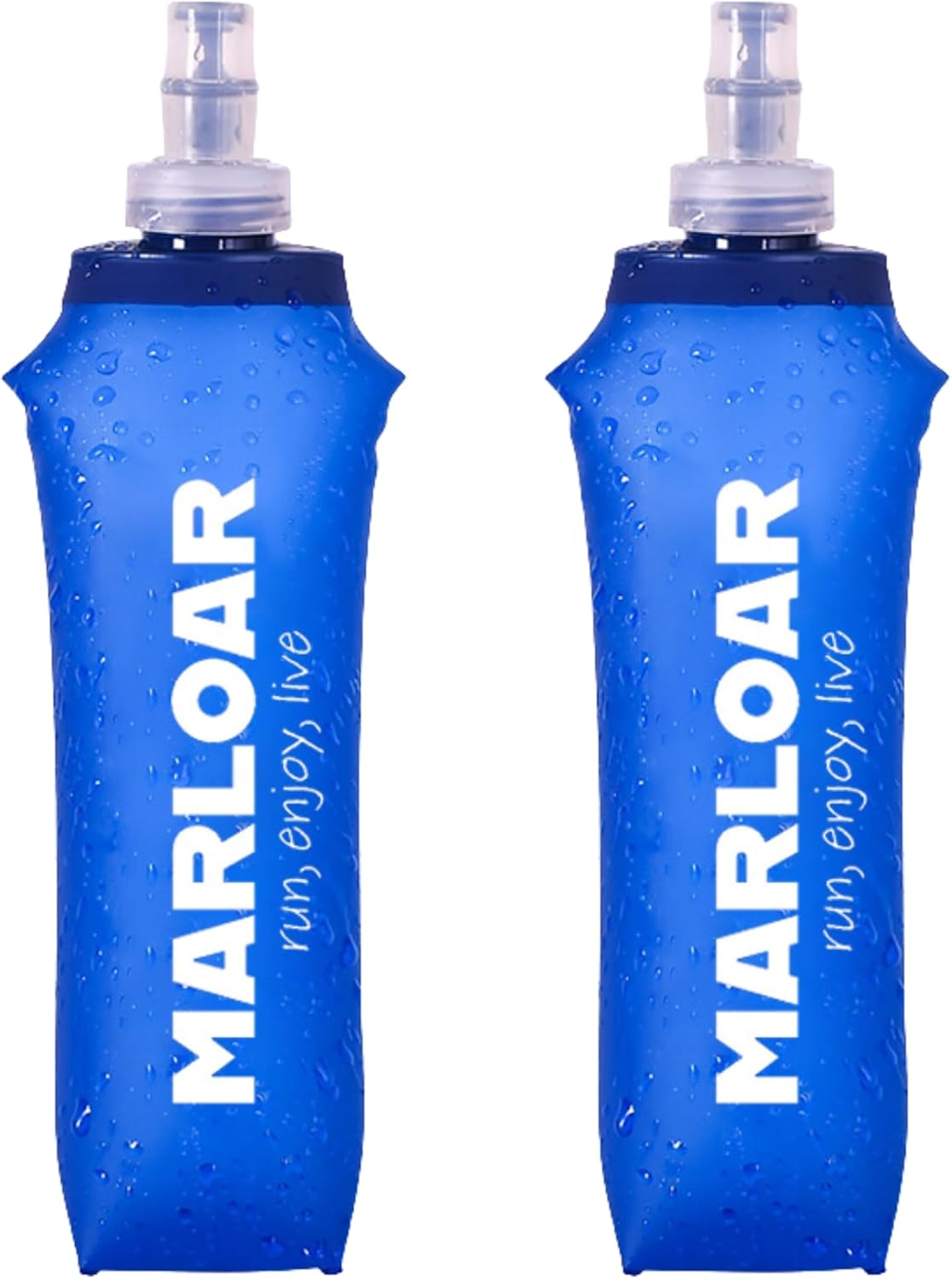 Flasque Running 500ml Bleu – Pack de 2 Gourdes Souples et Pliables – Idéal pour Course à Pied, Trail et Randonnée – Sans BPA