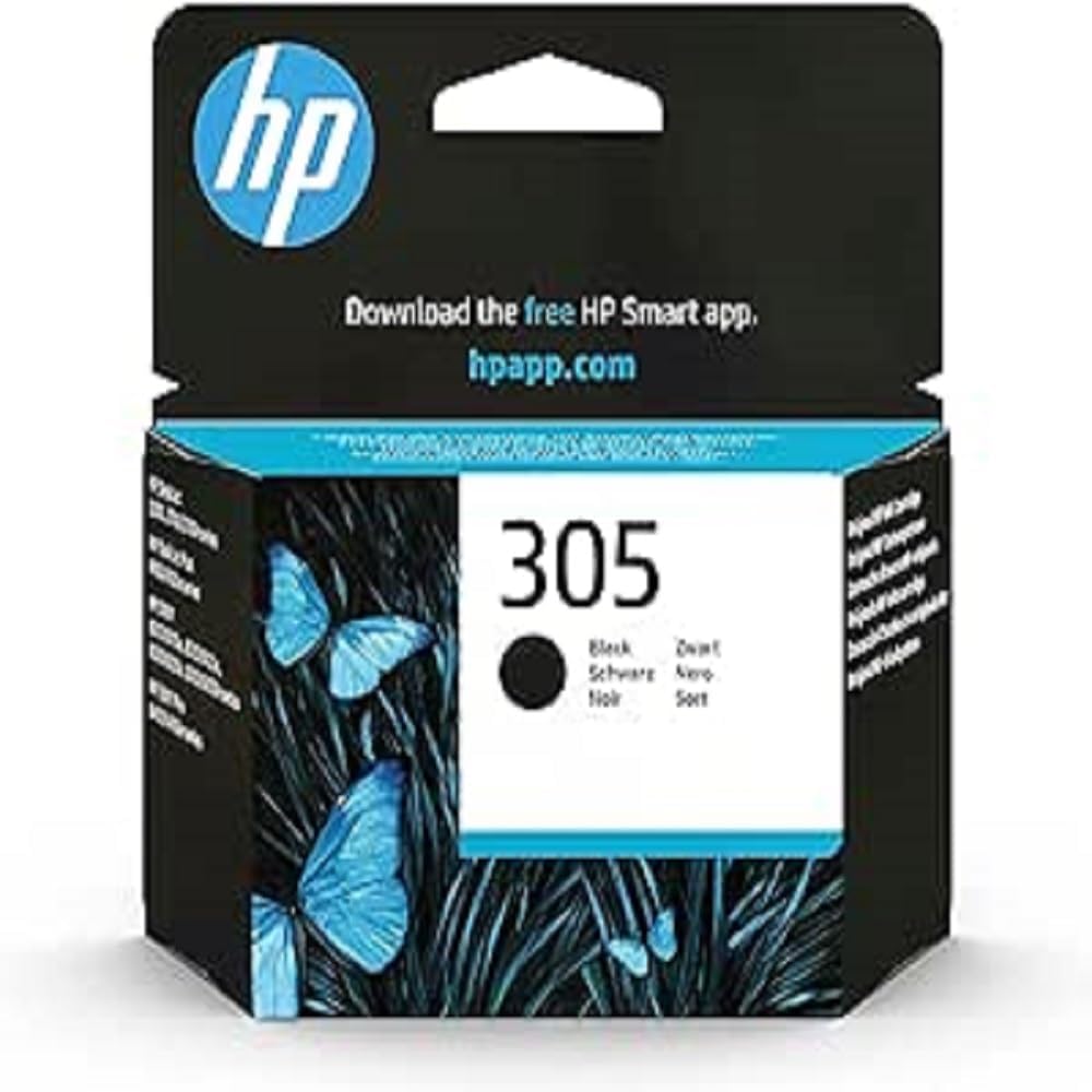 HP 305 Cartouche d'encre originale,3YM61AE, Noir, Compatible avec les séries Deskjet 1200, 2300, 2700, 2700e, 2800, 2800e, 4100e, 4200, 4200e, DeskJet Plus 4100, Envy 6000,6000e, 6400e, Envy Pro 6400