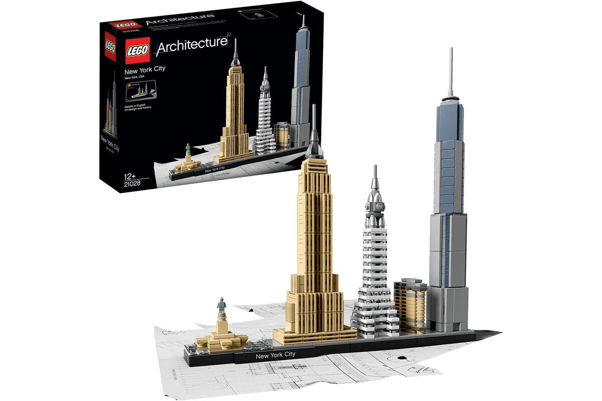 LEGO 21028 Architecture New York, Kit de Construction, Maquette Miniature, Décoration, Empire State Building, Statue de la Liberté, pour Adultes