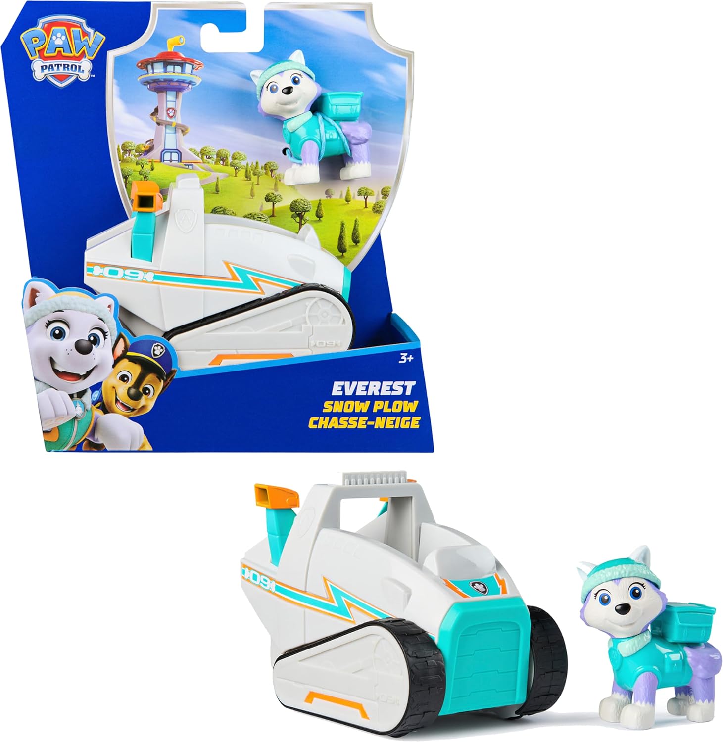 Paw Patrol - Pat Patrouille - Véhicule Figurine Everest - Voiture Figurine À Collectionner - Everest Pat Patrouille Véhicule - Plastique Recyclé - Voiture Enfant - Jouet Enfant 3 Ans Et +