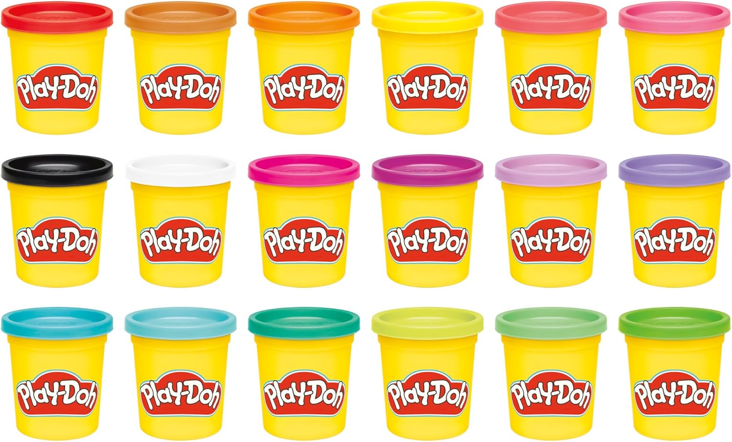 Play-Doh Pack de 18 Pots Imagination, Pâte à modeler, Activité manuelle et Ludique, Activité manuelle, Dès 3 ans