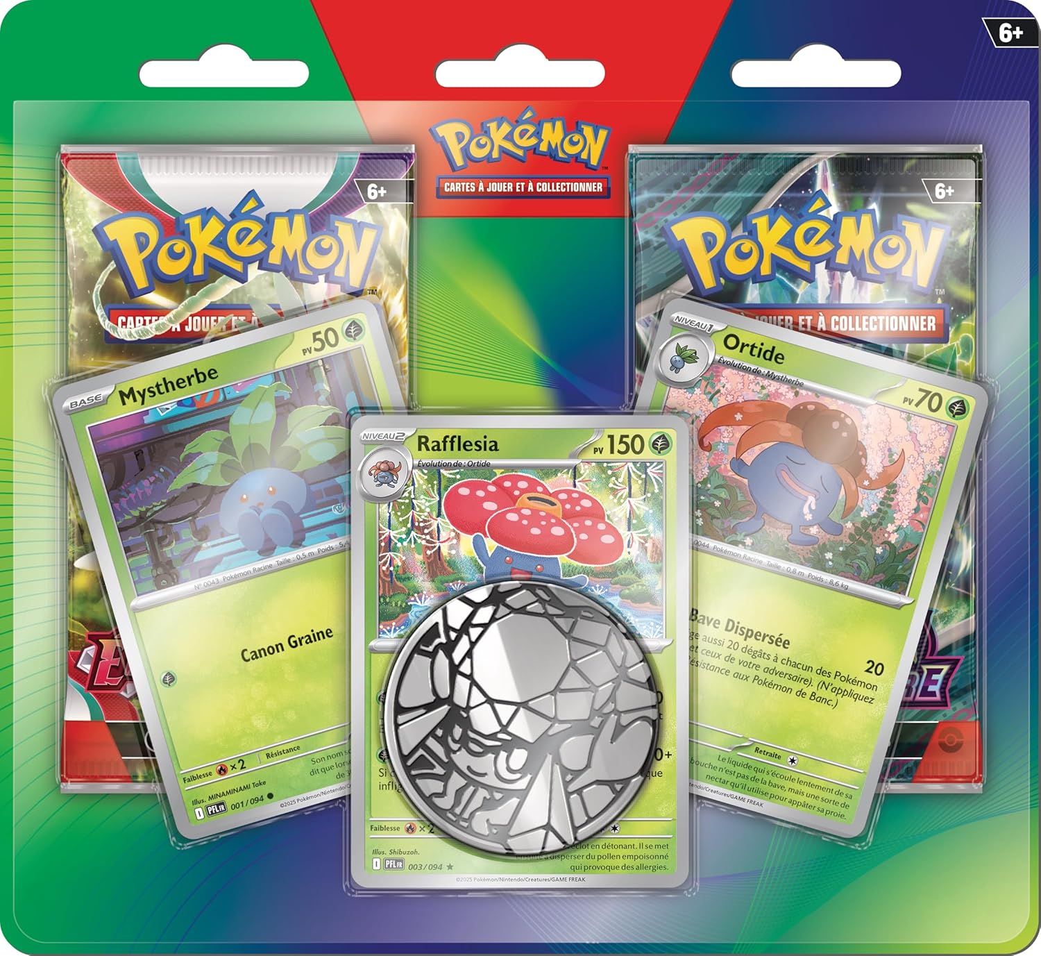 Pokémon : Blister amélioré de 2 boosters (2 boosters et 3 Cartes Promo Brillantes) du JCC Pokémon