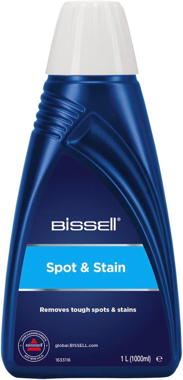 Solution de nettoyage BISSELL Spot & Stain pour appareils BISSELL SpotClean, 1 L, élimination des taches et des salissures sur les moquettes, tapis et les tissus d'ameublement, 1084N