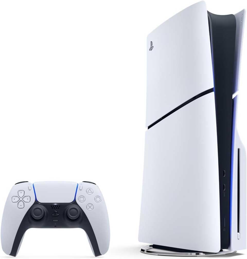Sony, Console PlayStation 5 Édition Standard 1 To avec lecteur Blu-ray 4K, SSD Ultra-Rapide, Audio 3D, Ray Tracing, 1 Manette DualSense avec Retour Haptique et Gâchettes Adaptatives, Couleur : Blanche