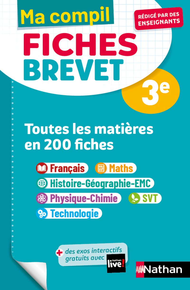 Toutes les matières 3e - Ma Compil fiches Brevet - Brevet 2026