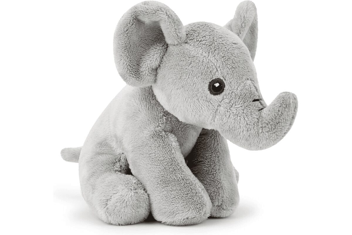 Zappi Co Peluche 100% Recyclée Éléphant (13-15cm) Collection d'animaux Doux et Câlins pour Nouveau-né Premier Enfant